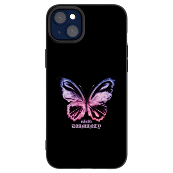Picasee silikonowe czarne etui na Apple iPhone 14 Plus - Diamanty Purple