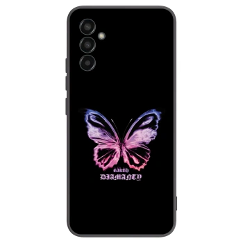 Picasee silikonowe czarne etui na Samsung Galaxy M13 M135F - Diamanty Purple