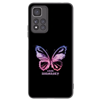 Picasee silikonowe czarne etui na Xiaomi Redmi Note 11 Pro+ 5G - Diamanty Purple