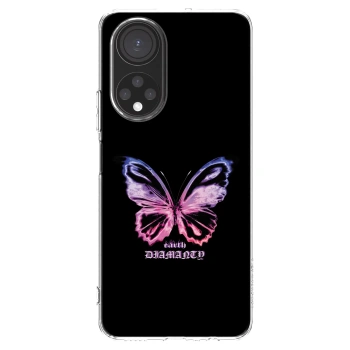 Picasee silikonowe przeźroczyste etui na Honor X7 - Diamanty Purple