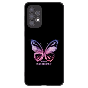 Picasee silikonowe czarne etui na Samsung Galaxy A73 5G - Diamanty Purple