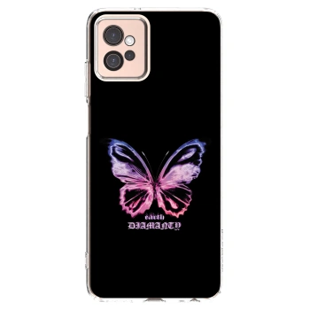 Picasee silikonowe przeźroczyste etui na Motorola Moto G32 - Diamanty Purple