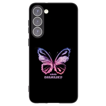 Picasee silikonowe czarne etui na Samsung Galaxy S23+ 5G - Diamanty Purple