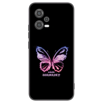 Picasee silikonowe czarne etui na Xiaomi Poco X5 - Diamanty Purple