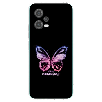 Picasee silikonowe przeźroczyste etui na Xiaomi Poco X5 - Diamanty Purple