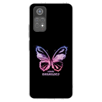 Picasee silikonowe przeźroczyste etui na Xiaomi Redmi Note 11S 5G - Diamanty Purple