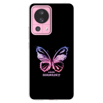 Picasee silikonowe przeźroczyste etui na Xiaomi 13 Lite - Diamanty Purple