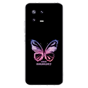 Picasee silikonowe przeźroczyste etui na Xiaomi 13 Pro - Diamanty Purple