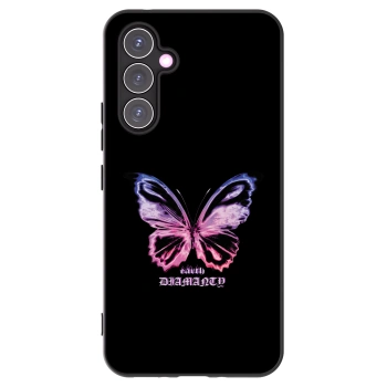 Picasee silikonowe czarne etui na Samsung Galaxy A54 5G A546B - Diamanty Purple