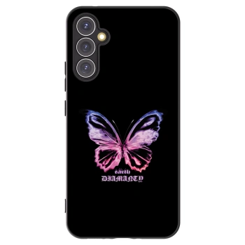 Picasee silikonowe czarne etui na Samsung Galaxy A34 5G A346B - Diamanty Purple