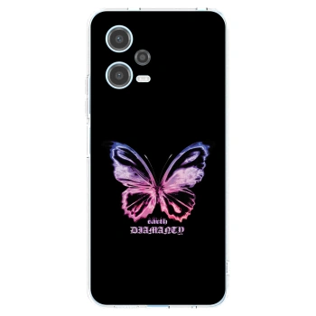 Picasee silikonowe przeźroczyste etui na Xiaomi Redmi Note 12 5G - Diamanty Purple