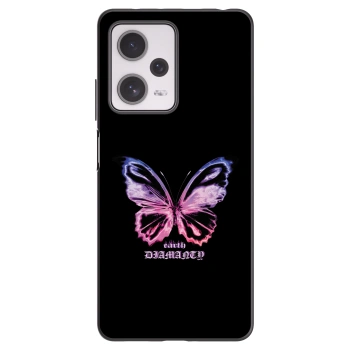 Picasee silikonowe czarne etui na Xiaomi Redmi Note 12 Pro+ 5G - Diamanty Purple