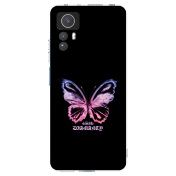 Picasee silikonowe przeźroczyste etui na Xiaomi Redmi Note 12S - Diamanty Purple
