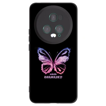 Picasee silikonowe czarne etui na Honor Magic5 Pro - Diamanty Purple