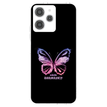 Picasee silikonowe przeźroczyste etui na Xiaomi Redmi 12 4G - Diamanty Purple