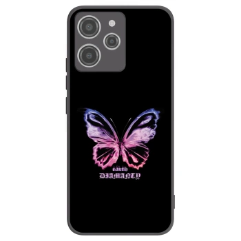 Picasee silikonowe czarne etui na Xiaomi Redmi 12 4G - Diamanty Purple