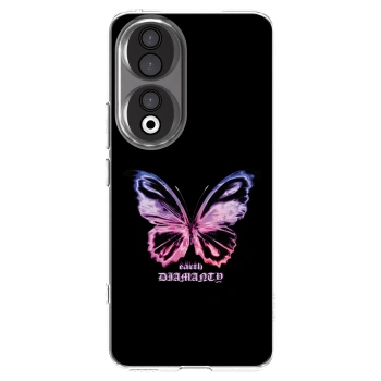 Picasee silikonowe przeźroczyste etui na Honor 90 5G - Diamanty Purple