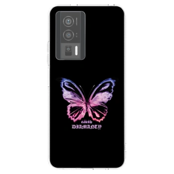 Picasee silikonowe przeźroczyste etui na Xiaomi Poco F5 Pro 5G - Diamanty Purple