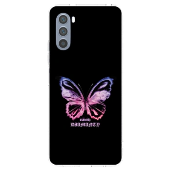 Picasee silikonowe przeźroczyste etui na Motorola Moto G62 - Diamanty Purple