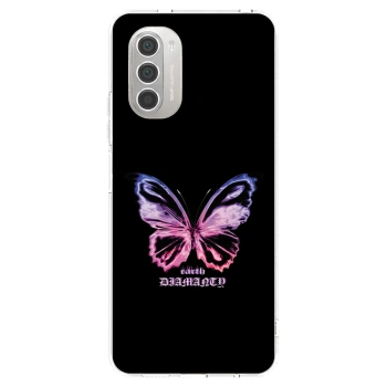 Picasee silikonowe przeźroczyste etui na Motorola Moto G51 - Diamanty Purple