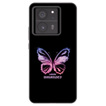 Picasee silikonowe czarne etui na Xiaomi 13T Pro - Diamanty Purple