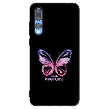Picasee silikonowe czarne etui na Huawei P20 Pro - Diamanty Purple