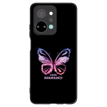 Picasee silikonowe czarne etui na Honor X7a - Diamanty Purple