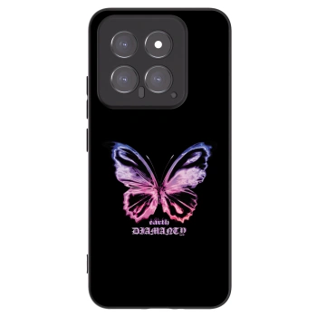 Picasee silikonowe czarne etui na Xiaomi 14 - Diamanty Purple