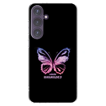 Picasee silikonowe przeźroczyste etui na Samsung Galaxy S24+ S926B 5G - Diamanty Purple