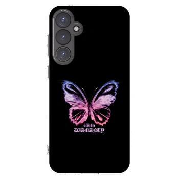 Picasee silikonowe przeźroczyste etui na Samsung Galaxy S23 FE S711B - Diamanty Purple