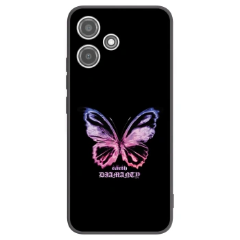 Picasee silikonowe czarne etui na Xiaomi Redmi 12 5G - Diamanty Purple