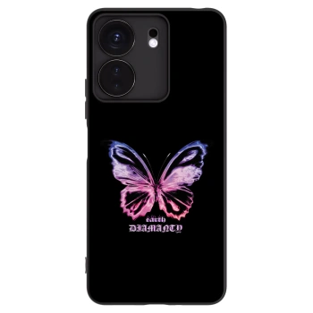 Picasee silikonowe czarne etui na Xiaomi Redmi 13C 4G - Diamanty Purple