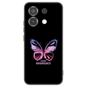 Picasee silikonowe czarne etui na Xiaomi Poco X6 - Diamanty Purple