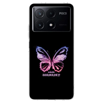 Picasee silikonowe przeźroczyste etui na Xiaomi Poco X6 Pro - Diamanty Purple