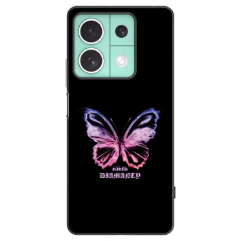 Picasee silikonowe czarne etui na Xiaomi Redmi Note 13 5G - Diamanty Purple