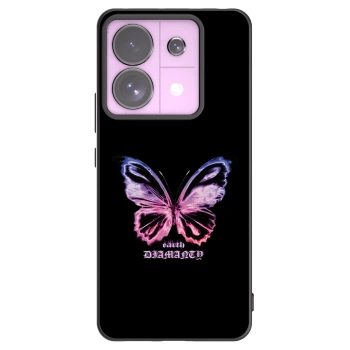 Picasee silikonowe czarne etui na Xiaomi Redmi Note 13 Pro 5G - Diamanty Purple