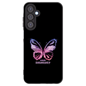 Picasee silikonowe czarne etui na Samsung Galaxy A25 A256B 5G - Diamanty Purple