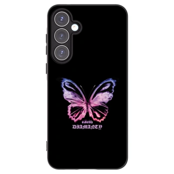 Picasee silikonowe czarne etui na Samsung Galaxy A55 5G A556B - Diamanty Purple