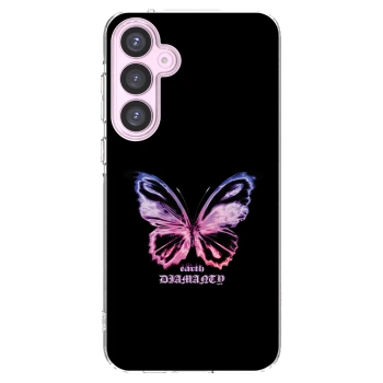 Picasee silikonowe przeźroczyste etui na Samsung Galaxy A55 5G A556B - Diamanty Purple