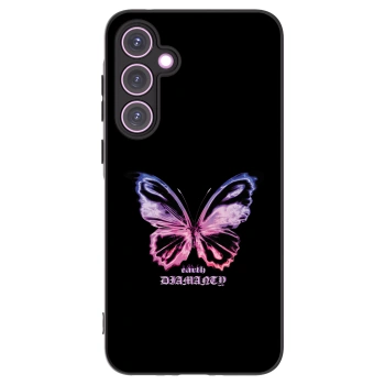 Picasee silikonowe czarne etui na Samsung Galaxy A35 5G A356B - Diamanty Purple