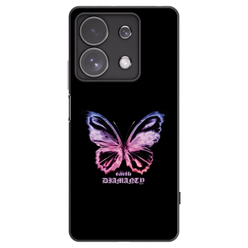 Picasee silikonowe czarne etui na Xiaomi Redmi Note 13 Pro 4G - Diamanty Purple