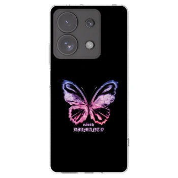 Picasee silikonowe przeźroczyste etui na Xiaomi Redmi Note 13 Pro 4G - Diamanty Purple