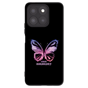 Picasee silikonowe czarne etui na Honor X8b - Diamanty Purple