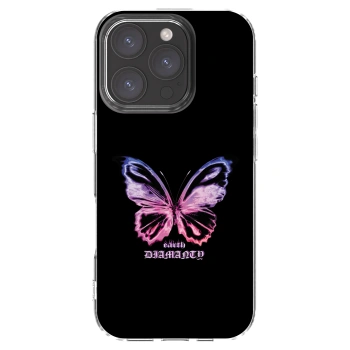 Picasee silikonowe przeźroczyste etui na Apple iPhone 16 Pro - Diamanty Purple