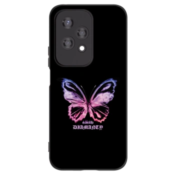 Picasee silikonowe czarne etui na Honor 200 Lite - Diamanty Purple