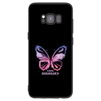 Picasee silikonowe czarne etui na Samsung Galaxy S8 G950F - Diamanty Purple