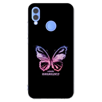 Picasee silikonowe przeźroczyste etui na Huawei P Smart 2019 - Diamanty Purple