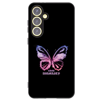 Picasee silikonowe czarne etui na Samsung Galaxy S24 FE S721B - Diamanty Purple