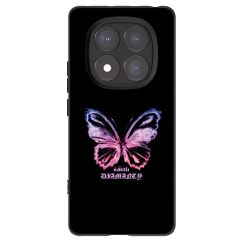 Picasee silikonowe czarne etui na Xiaomi Redmi Note 14 Pro+ 5G - Diamanty Purple