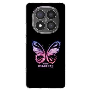 Picasee silikonowe przeźroczyste etui na Xiaomi Redmi Note 14 Pro+ 5G - Diamanty Purple